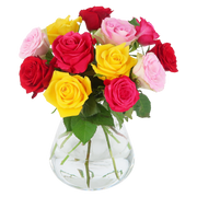 Colorful Roses - brievenbusboeket kleurrijk